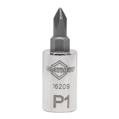 MAY16209 image(0) - Mayhew Mayhew No. 1 Phillips&reg; Short Insert Socket Bit, 1/4-Inch Drive