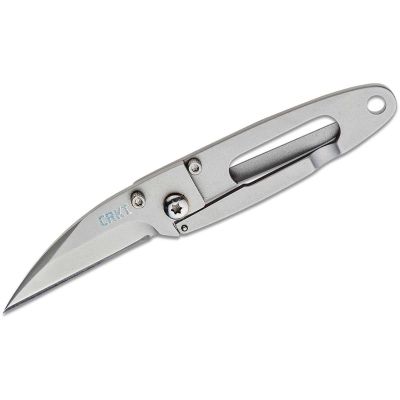 CRK5520 image(0) - CRKT (Columbia River Knife) Delilah'S P.E.C.K. 3Cr13MoV Bead Blast Plain Blade Folding Knife with Frame Lock Stainless Steel Handle - Silver