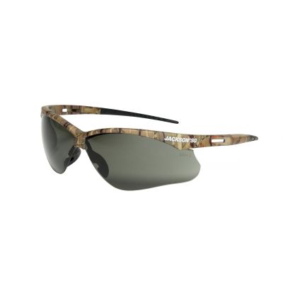 SRW50015 image(0) - Jackson Safety Safety Glasses - SG Series - Smoke Lens - Camo Frame - Hardcoat Anti-Scratch - Outdoor
