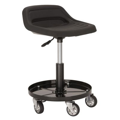 INT57108 image(0) - Viking by American Forge & Foundry Mechanic's Roller Tractor Seat w/ Adjustable Height / Tool Tray- 300 Lbs. Capacity