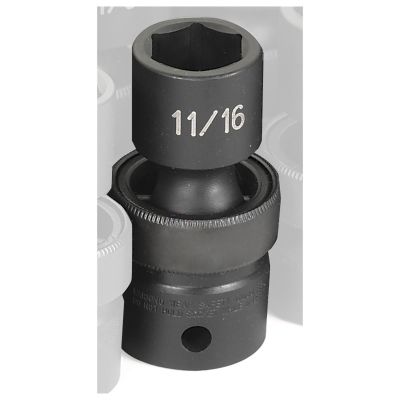 GRE2022U image(0) - Grey Pneumatic 1/2" Drive x 11/16" Standard Universal Socket