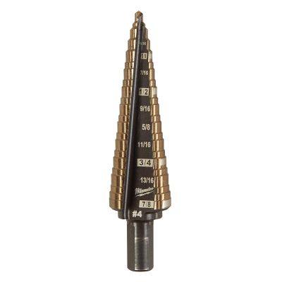 MLW48-89-9284 image(0) - Milwaukee Tool Cobalt Step Drill Bit #4 (3/16-7/8")