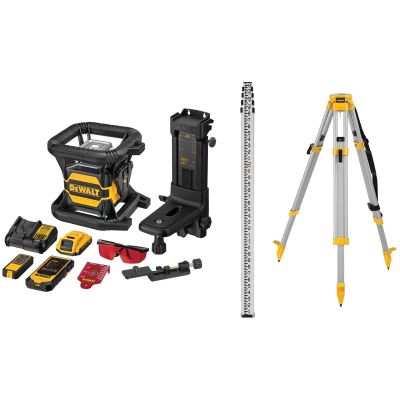 DWTDW080LRSK image(0) - DEWALT 20V Max Laser Level Kit, Rotary, Red, 2000-Foot Range