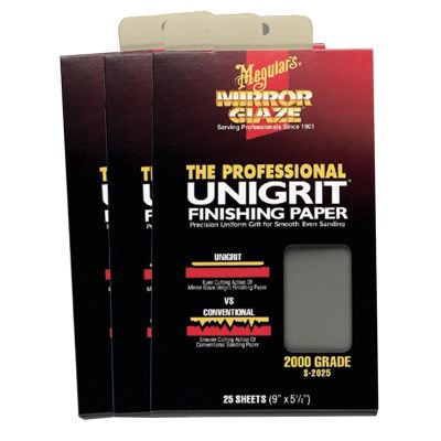 MEGS2525 image(0) - Meguiar's Automotive Mirror Glaze Unigrit Finishing Paper, 2500 Grit