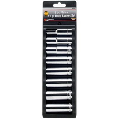 WLMW32700 image(0) - Wilmar Corp. / Performance Tool 8 Piece 1/2" Drive Metric Deep Socket Set