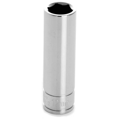 WLMW38412 image(0) - Wilmar Corp. / Performance Tool 3/8'' Dr 6pt Deep Socket 12mm