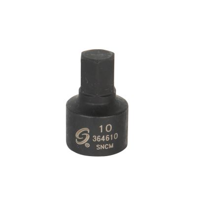 SUN364610 image(0) - SUNEX 3/8" Dr. 10mm Stubby Hex Impact Driver