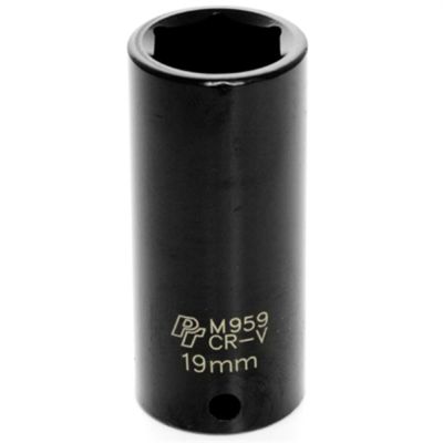 WLMM959 image(0) - Wilmar Corp. / Performance Tool 3/8" Drive 19mm 6pt Deep Impact Socket