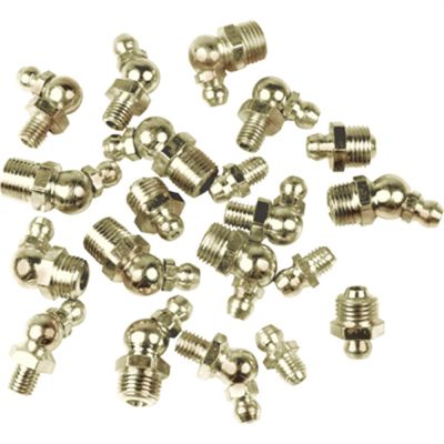 WLMW54243 image(0) - Wilmar Corp. / Performance Tool 10 pk. 1/8 NPT 90 Deg. Grease Fitting
