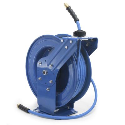 BLBBBRDA3850 image(0) - BluBird Rubber Air Hose Reel Dual Arm Assembly 3/8" x 50'