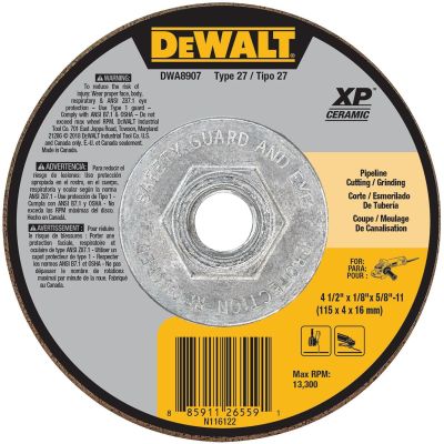 DWTDWA8907 image(0) - BLACK+DECKER 4-1/2" X 1/8" X 5/8"-11 CERAMIC ABRASIVE