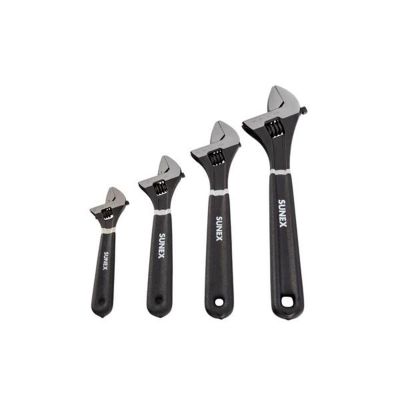 SUN9618A image(0) - SUNEX 4Pc Adjustable Wrench Set -  6" 8" 10" 12"