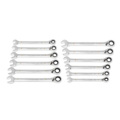 KDT86627 image(0) - GearWrench 12 Piece 90-Tooth 12 Point Metric Reversible Ratcheting Wrench Set