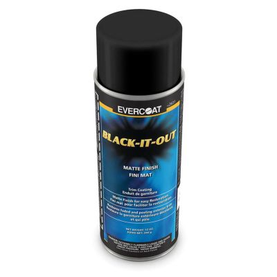 FIB2631 image(0) - Fibre glass Evercoat 102631 Black-It-Out Coating, 1 qt Aerosol Can, Matte Black, Liquid