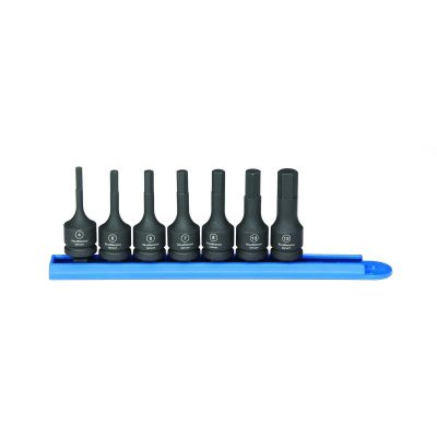 KDT84912 image(0) - GearWrench 7 Piece 3/8 Inch Drive Hex Bit Impact Metric Socket Set