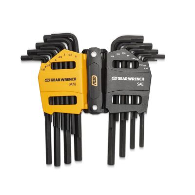 KDT83504 image(0) - GearWrench 26 Piece Long Arm SAE/Metric Hex Key Set
