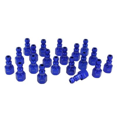 MIL784TC-20 image(0) - Milton Industries ColorFit Plugs, T-style Blue, 1/4" NPT Female