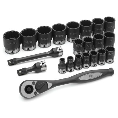 GRE82222 image(0) - Grey Pneumatic 1/2" Drive 22 Piece Fractional Duo-Socket Set - 12 Point