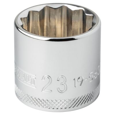 DWTDWMT19563B image(0) - DEWALT 3/8" 12 Pt Socket 23Mm -