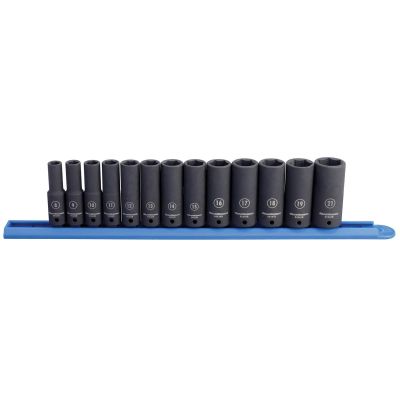 KDT84914N image(0) - GearWrench 13 Piece 3/8 Inch Drive 6 Point Deep Impact Metric Socket Set