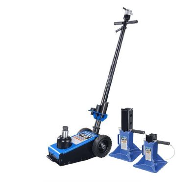 KTI63194KIT1 image(0) - K Tool International 22 Ton Hydraulic Jack with 22 Ton HD Jack Stands