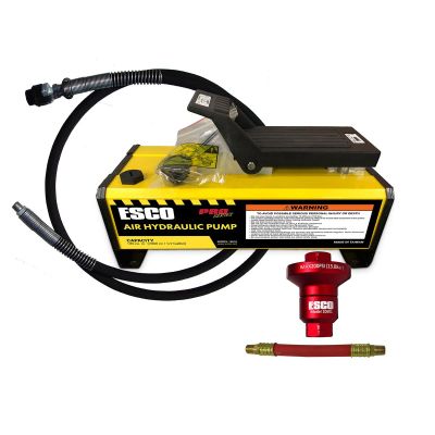 ESC10518C image(0) - ESCO 1/2 Gallon Air/Hydraulic Pump - With Hydraulic Hose, Coupler, And Air Reducer