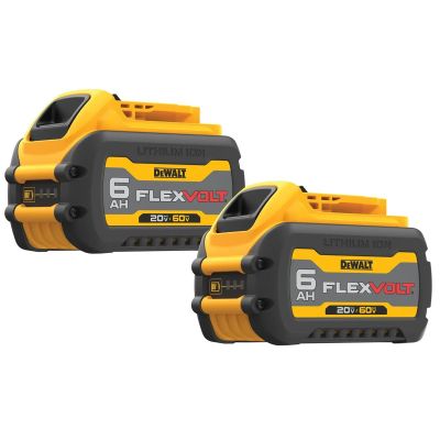 DWTDCB606-2 image(0) - DeWalt 20/60V MAX* FLEXVOLT 6Ah Battery (2 pk)