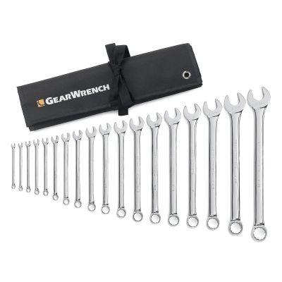 KDT81917 image(0) - GearWrench 18 Piece 12 Point Long Pattern Combination SAE Wrench Set