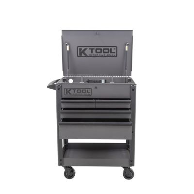 KTI75150 image(0) - K Tool International Service Cart 35 Inch Premium 4 Drawer 500 Pound (Matte Gray)