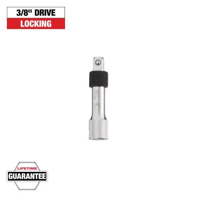 MLW43-24-9303 image(0) - Milwaukee Tool 3/8 Inch Drive 3 Inch Locking Extension