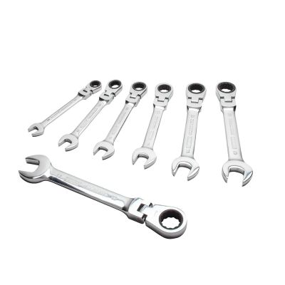 DWTDWMT74196 image(0) - DEWALT 7 Piece Ratcheting Flex Head Combination Metric Wrench Set