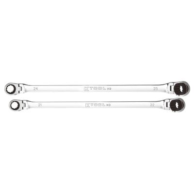 KTIXDDBM2120S image(0) - K Tool International Wrench Set 2 Piece Ratcheting Double Flex 120 Tooth