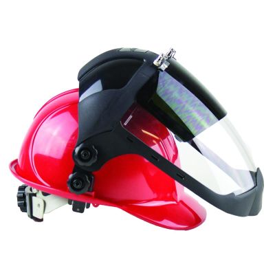 SRWS32162 image(0) - Sellstrom Face Shield - DP4 Series - 9" x 12.125" x 0.060" Window - Clear AF with Shade 6 IR Flip Visor - Universal Hard Hat Slot Adaptor Headgear