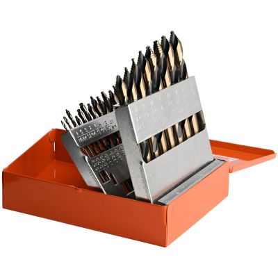 KNK21KK10 image(0) - KnKut KnKut 21 Piece Mechanics Length Step Point Drill Bit Set 1/16"-3/8" by 64ths