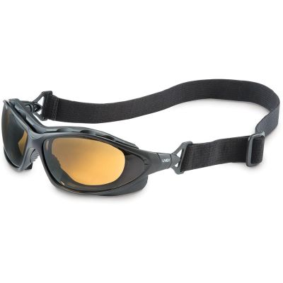 UVXS0601X image(0) - Uvex Seismic Black Safety Glasses with Brown Anti-Fog Lens - S0601X
