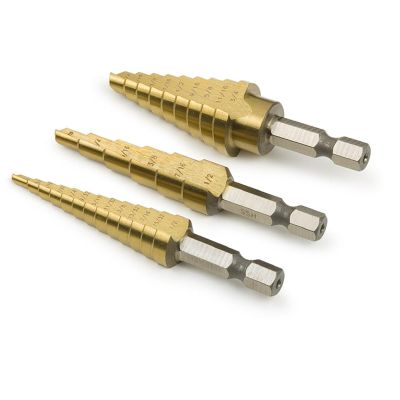 TIT16503 image(0) - TITAN Steel Step Drill 3 Pc. Set