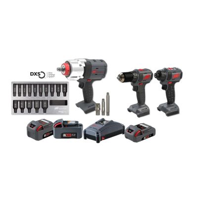 IRTIQV20-3W7D3 image(0) - Ingersoll Rand IQV20 20V  Impact Wrench Cordless Power Tool Kit - 3 Tools