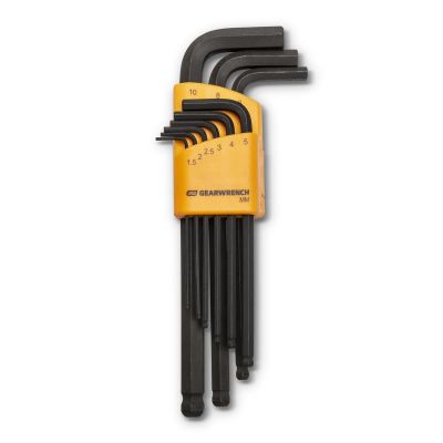 KDT83521 image(0) - GearWrench 9 Piece Metric Ball End Long Arm Hex Key Set
