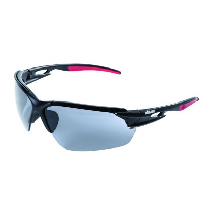 SRWS72301 image(0) - Sellstrom Safety Glasses - XP450 Series - Smoke Lens - Black/Red Frame - Sta-Clear&reg; HC/AF