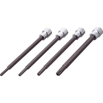 KKN3247 image(0) - Ko-ken USA 3247 3/8 Sq. Dr. 4 Piece Tamper-Resistant TORX&Acirc;&reg; Bit Socket set T27H-T50H