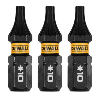 DWTDWAF1TX10IR3 image(0) - DEWALT 1In Torx T10 FlexTorq 3Pk