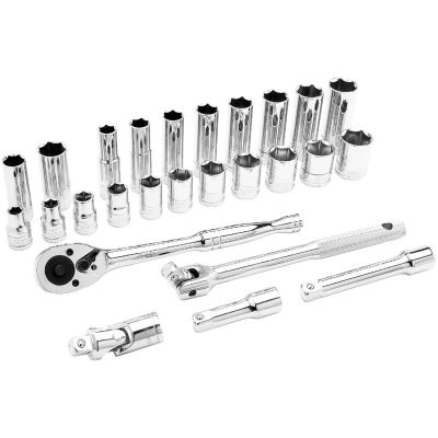 WLMW32901 image(0) - Wilmar Corp. / Performance Tool 26 Piece 1/2" Drive SAE Socket Set
