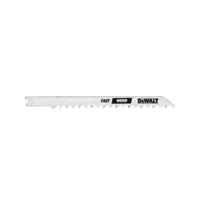 DWTDW3700H image(0) - DEWALT 4-Inch 6 Tpi Very Fast/Rough Hcs U-Shank Woodcutting Jig Saw Blade (5-Pack)