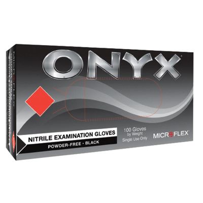 MFXN645 image(0) - Microflex ONYX BLACK NITRILE EXAM GLOVES XXL 100PK