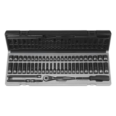 GRE89653CRD image(0) - Grey Pneumatic 1/4" Drive 53 Piece Fractional & Metric Duo-Socket Set - 6 Point