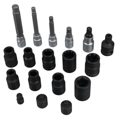 WLMW86025 image(0) - Wilmar Corp. / Performance Tool 18 Piece Brake Caliper Socket Set