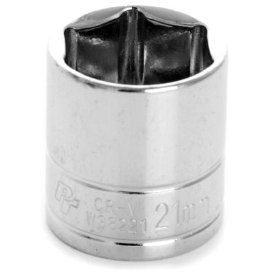 WLMW38221 image(0) - Wilmar Corp. / Performance Tool 3/8" Drive 21mm 6pt Socket