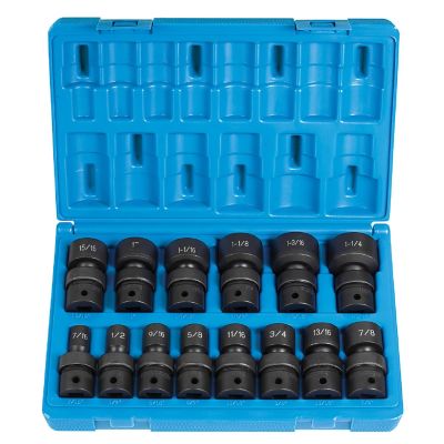 GRE1714U image(0) - Grey Pneumatic 1/2" Dr. 14 Piece Standard Length Frac.UniversalSet  - 12 Point