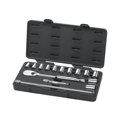 KDT80706 image(0) - GearWrench 15 Piece 1/2 Inch Drive 6 Point Standard SAE Mechanics Tool Set