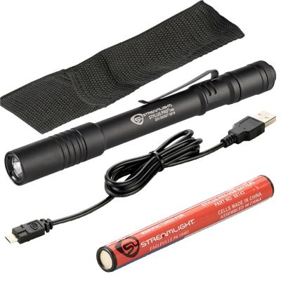 STL66134 image(0) - Streamlight Stylus Pro USB - Includes USB Cord, Nylon Holster - Black with White LED